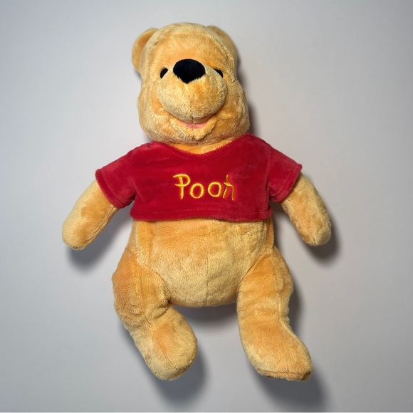 Disney Other - Disney Pooh Bear Plush Toy - Red and Tan